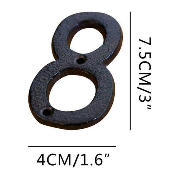 Aodebiao Creative Alloy Wrought Iron Floating House Numbers Modern House Address Number,Anti-Rust House Numbers Decorative Address Sign for Door Garden Mailbox with Nail Kit,Coated Black