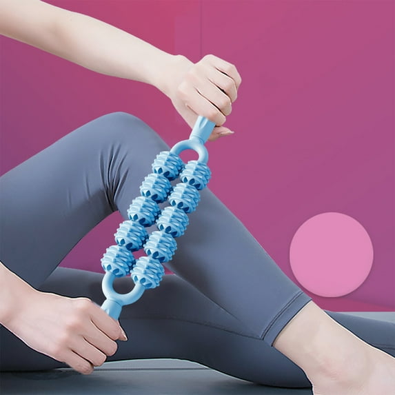 Aodebiao Double Muscle Roller, Liposuction Massage Roller for Lymphatic Drainage, Massager Stick for Relief Muscle Soreness, Trigger Points, Help Exercise Runner Legs, Back Recovery
