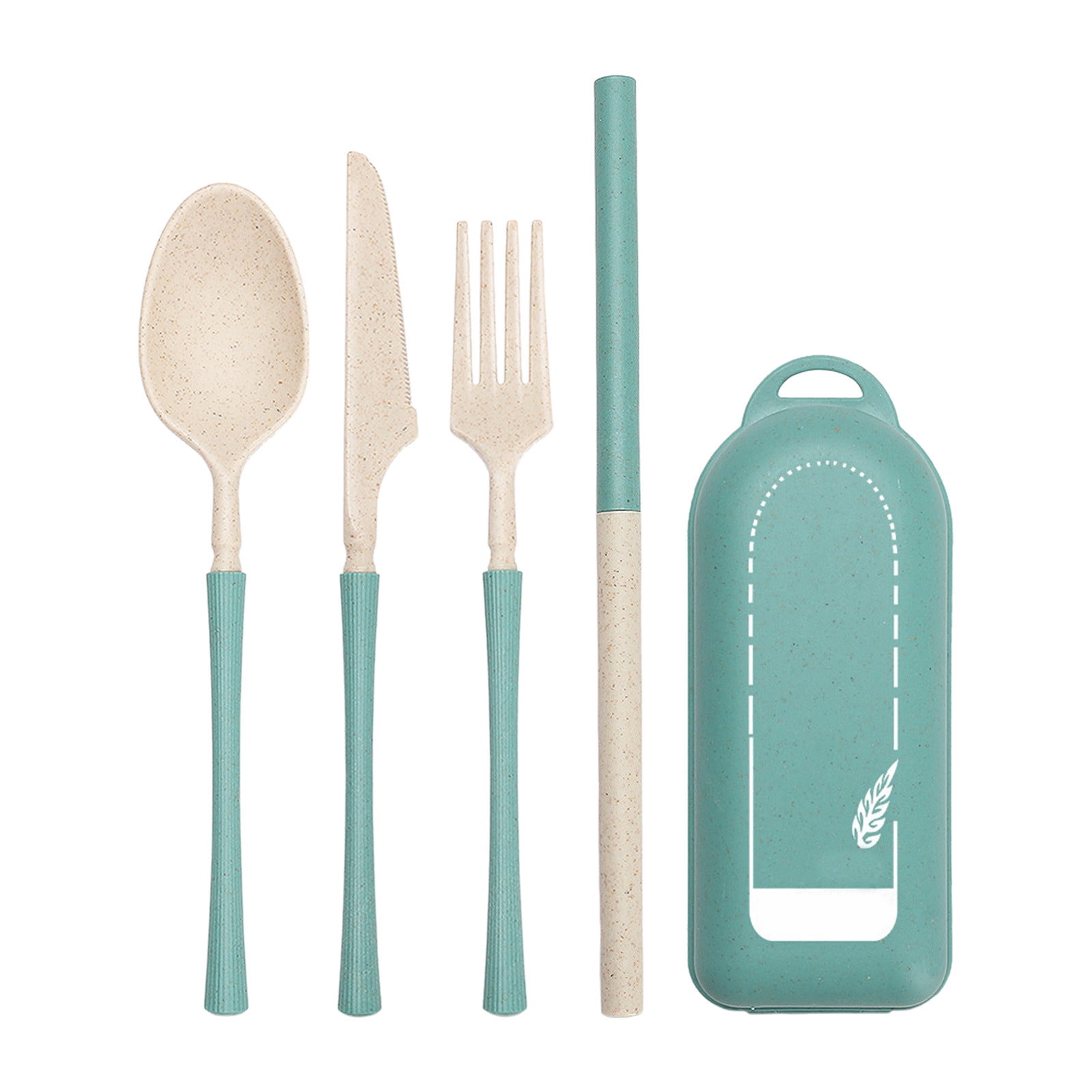 Straw Tableware Aodebiao Eco-Friendly Wheat Straw Tableware Set Portable Camping ...