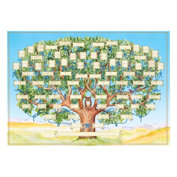 Aodebiao Family Tree Chart to Fill in, Generation Genealogy Poster, Blank Fillable Ancestry Chart, Family Tree Diagram Canvas, Gifts
