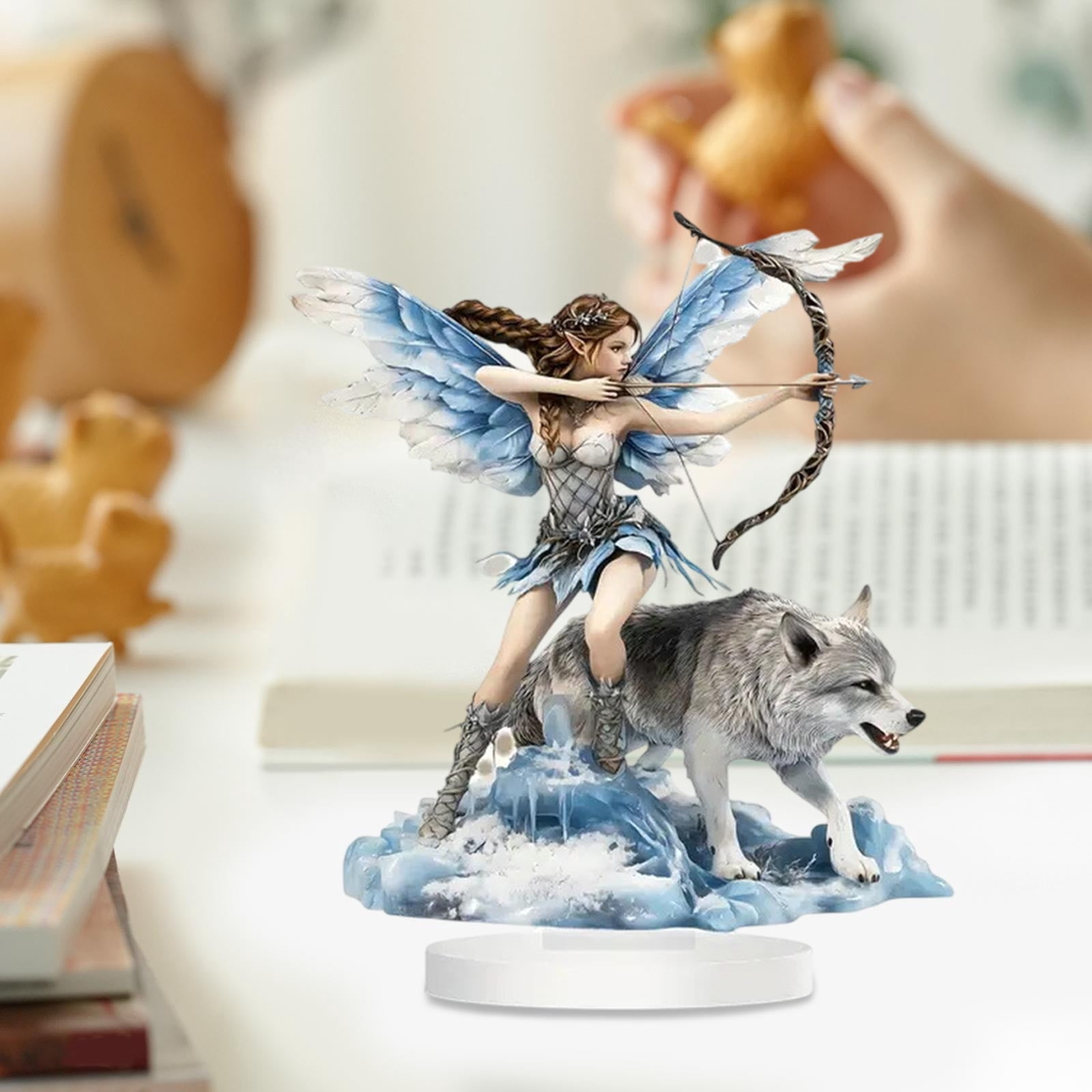 Aodebiao The Flower Angel Acrylic Tabletop Art Display Stand Modern ...