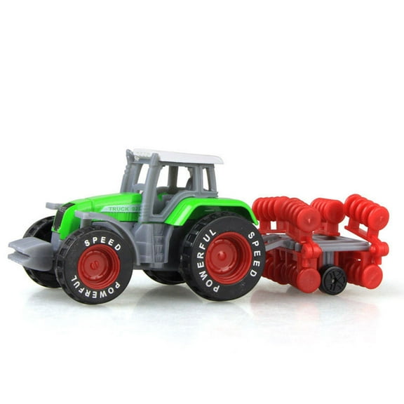 Aodebiao Friction Powered Farm Tractor Toy Realistic Push and Go Vehicle Educational Construction Play for s