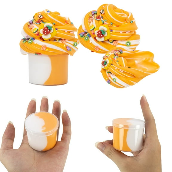 Aodebiao Furry Cloud Slime Stretchy Sensory Putty Non Settling DIY Craft Kit Stress Relief Toys Creative Clay Art Therapy