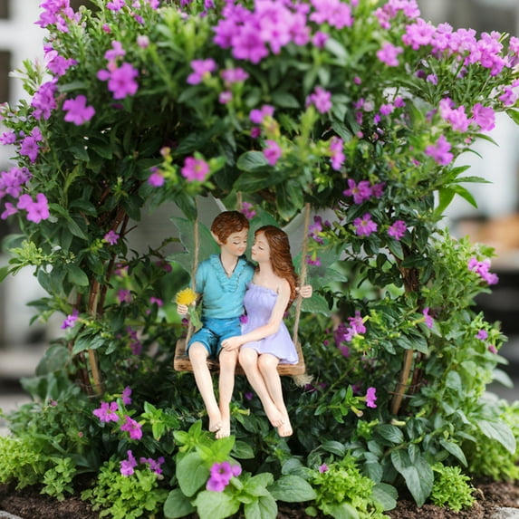 Aodebiao Garden Miniatures Fairies Mini Garden Figurine Set Fairies Statues for Outdoor Garden Yard Lawn Home Decor Lovely Resin Fairy Angel Accessories