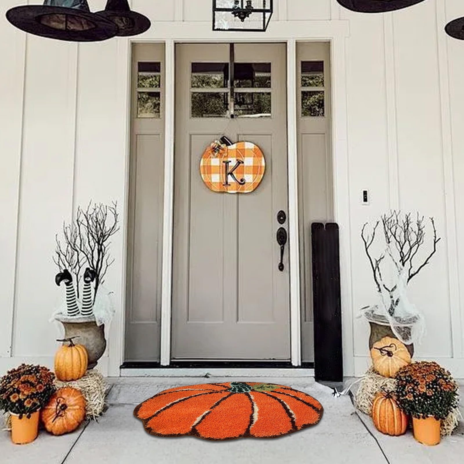 Aodebiao Halloween Thanksgiving Pumpkin Bath Mat Absorbent Non-Slip ...