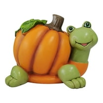 Aodebiao Halloween Tortoise Statue Resin Animal Figurine Garden Party Decorations Holiday Ornament Indoor Outdoor Desktop Display