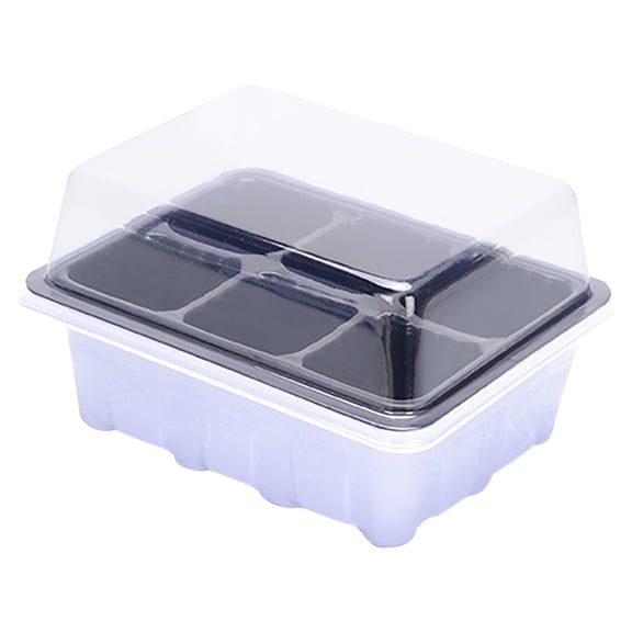 Aodebiao Indoor Propagation Box - Mini Greenhouse Set with Tray, Lid - Plastic, 6/12 - Holes, Transparent - 1PC (Also Available in 2/5PCS)