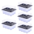 thumbnail image 1 of Aodebiao Indoor Propagation Box - Mini Greenhouse Set with Tray, Lid - Plastic, 6/12 - Holes, Transparent - 1PC (Also Available in 2/5PCS), 1 of 3
