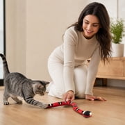 Aodebiao Interactive Smart Sensing Snake gift for Cats, Dogs & - USB Rechargeable, Automatically Senses Obstacles - Electric gift Gift & Prop for Halloween, Christmas & April Fools