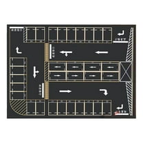 Aodebiao Kids Carpet Playmat Rug 16 x 24 with Non-Slip Backing, City Life Play Mat for Playing with Car Toy, Game Area for Baby Toddler Kid Child Educational Learn Road Traffic in Bedroom, Classroom