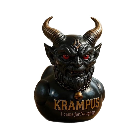 Aodebiao Krampus Duck Figurine Resin Decorative Collectible Desktop Ornament Gothic Decor Novelty Gift for Collectors Home Office Decor