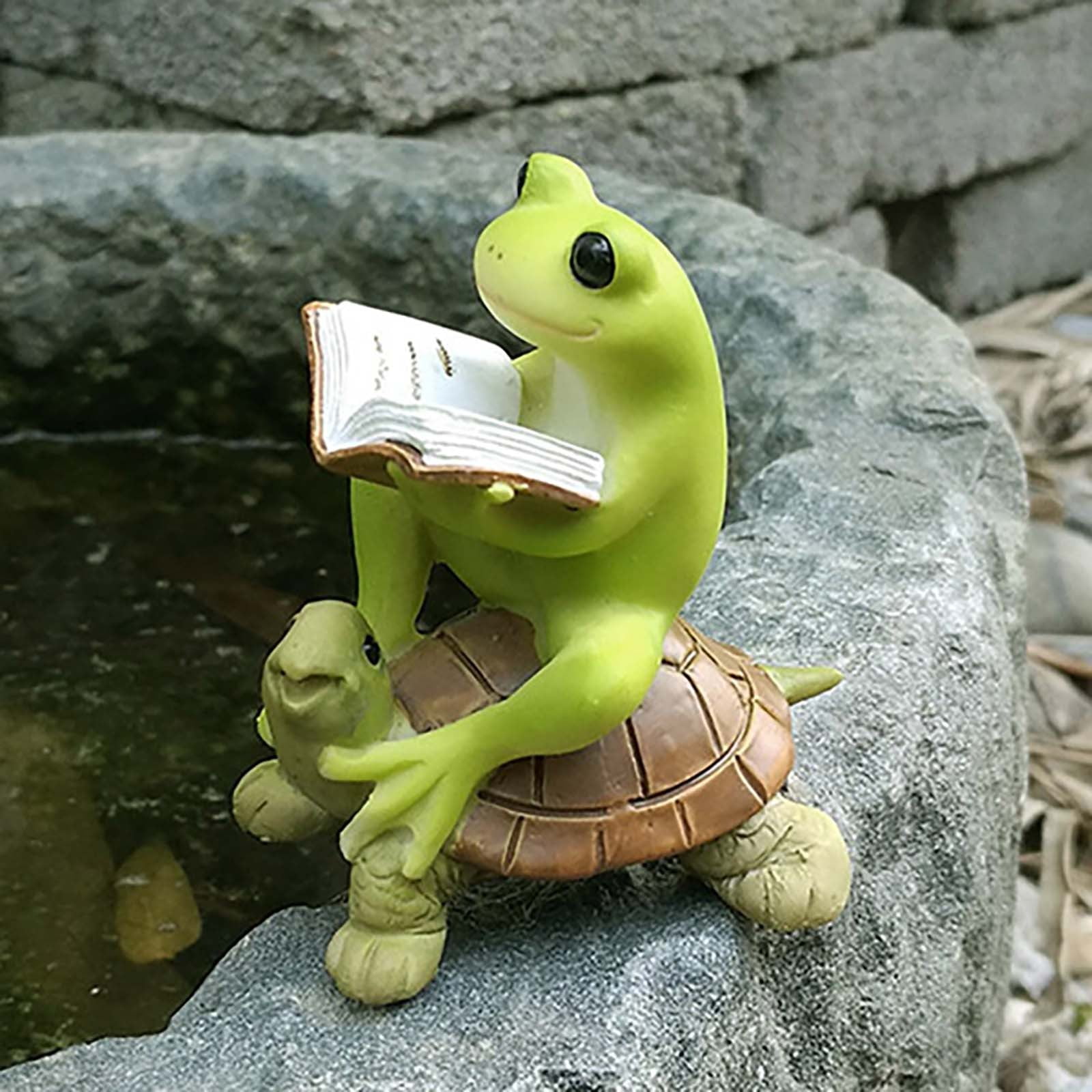置物 AFY Aodebiao Miniature Frog Figurines Plant Decorations for Pots