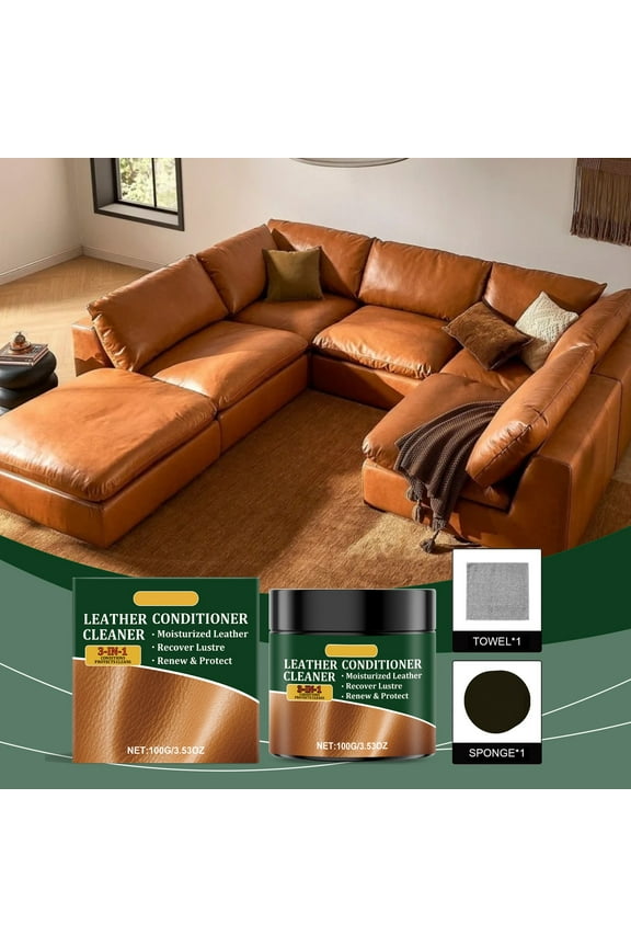 Mink Oil Leather Conditioner & Cleaner Kit with Sponge Deep Moisturizing Waterproof Protection for Boots Shoes Furniture Gloves