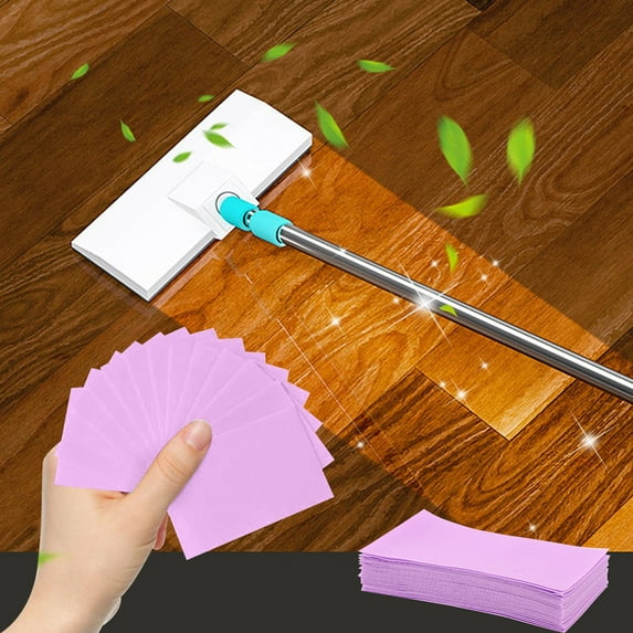 Aodebiao Nature Clean All Natural Wood Floor Cleaner for Mopping 30 Sheets, Non-Toxic & Plastic-Free Packaging, Use On Hardwood Laminate Ceramic Tile Linoleum Vinyl Bamboo. Eco-Friendly