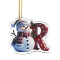 thumbnail image 1 of Aodebiao Personalized Christmas Ornament 2025 Custom Wooden Deer Pendant Table Decoration with Gold Loop for Tree Home Holiday Decor, 1 of 5