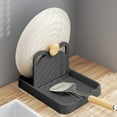 thumbnail image 1 of Aodebiao Pot Lid Holder, Lid and Spoon Rest Holder for Kitchen Counter, Foldable Pan Lid Organizer Stand with Nonslip Pads, Multifunctional Utensils Pan Pot Cover Lid Rack Shelf For Stove Top, 1 of 6