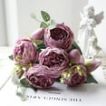 thumbnail image 1 of Aodebiao Realistic Fake Cream Roses Faux Flowers with Long Stems, Artificial Silk Rose Flowers for Valentines Day Home Wedding Decor Bridal Bouquet, 1 of 3