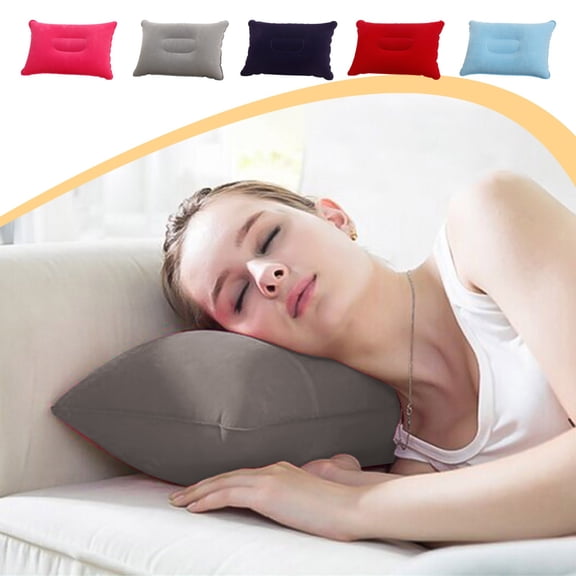 Aodebiao Rectangular Inflatable Pillow Travel Camping Cushion Napping Support for Office Air Pillow Lightweight Portable Outdoor Nap Cushion