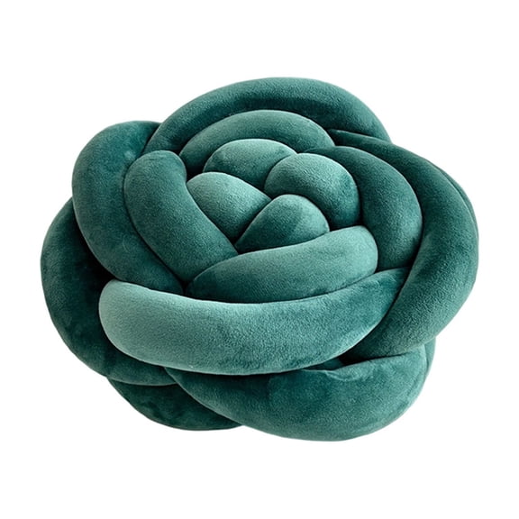 Aodebiao Rose-patterned Decorative Throw Knot Pillow Ball for Home Chair Sofa Couch Bed Aesthetic Round Velvet Knotted Pillow Cushion