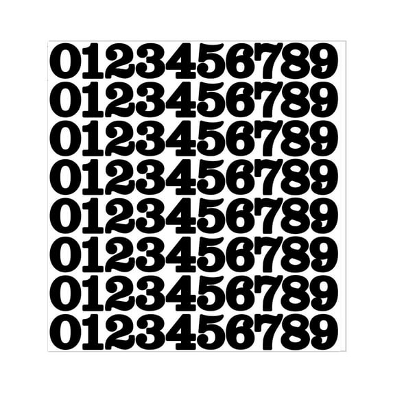 Aodebiao Self Adhesive Number Stickers for Labels & Mailbox - Durable Peel & Stick Decals for Scrap, Gift Tags, Laptop - Strong Adhesive Backing, Easy to Apply, Multipurpose Decorative Stickers