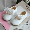 thumbnail image 1 of Aodebiao Toddler Shoes Baby -Clothes Girls Cute Fashion Bow Hollow Out Non-slip Small Leather Princess Shoes, 1 of 6
