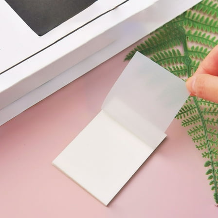 Aodebiao Transparent Sticky Notes - Clear Sticky Notes Self-Adhesive Translucent Sticky Note Pads for Books Annotation, See Through Sticky Note