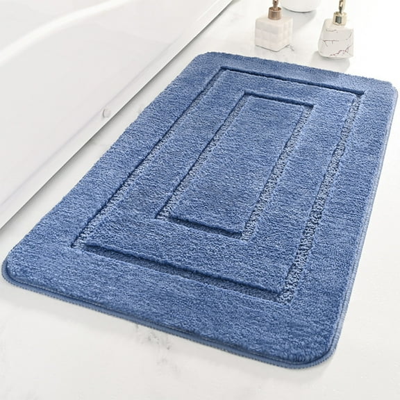 Aodebiao Ultra Thin Bathroom Rugs, Rubber Backed Bath Mats for Bathroom Non Slip, Absorbent Bathroom Mat for Floor, Shower, Sink