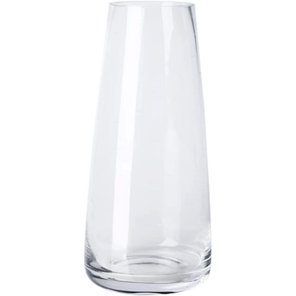 Aoderun Glass Vase Handmade Flower Vases for Decor Living Room Kitchen Home 8.7” (Clear)