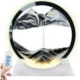thumbnail image 1 of Aoderun Moving Sand Art Lamp with White Wooden Frame 3D Color Quicksand Decor Home (Black), 1 of 6