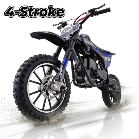 Aoemoe 39cc Gas Powered Mini Dirt Bike 39CC for Teens and Adults, 18MPH Off Road Motorcycle, Weight Support Up to 165 LBS - BLUE,4-Stroke