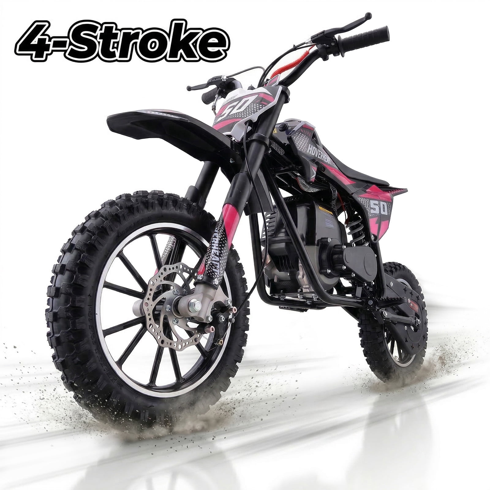 Aoemoe 39cc Gas Powered Mini Dirt Bike 39CC for Teens and Adults, 18MPH Off Road Motorcycle, Weight Support Up to 165 LBS - PINK