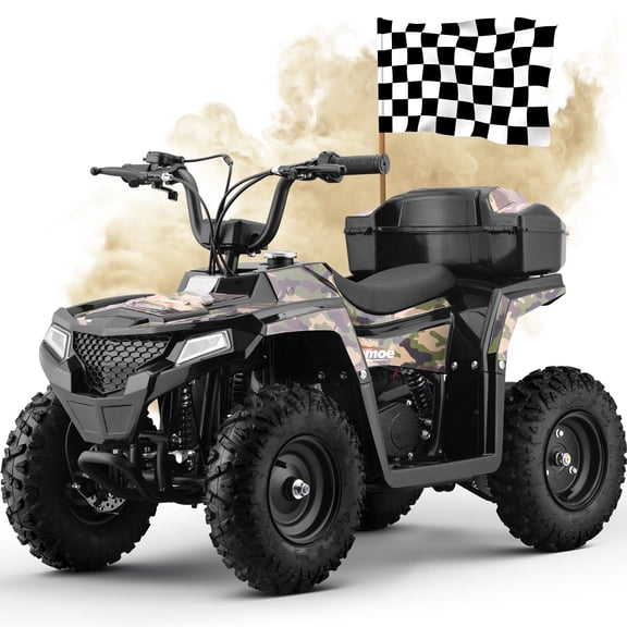 Aoemoe 40 cc Gas Off-Road Ride-On, 10-15.5 mph, Parent Speed Key, Green Camo