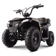 Aoemoe 40cc Teen Gas ATV, Gas Powered 4 Wheeler for Teens 13+, 4-Stroke Beginner ATV, Up to 15 MPH, Adjustable Speed, Safety Switches, Front & Rear Brakes - Green Camo