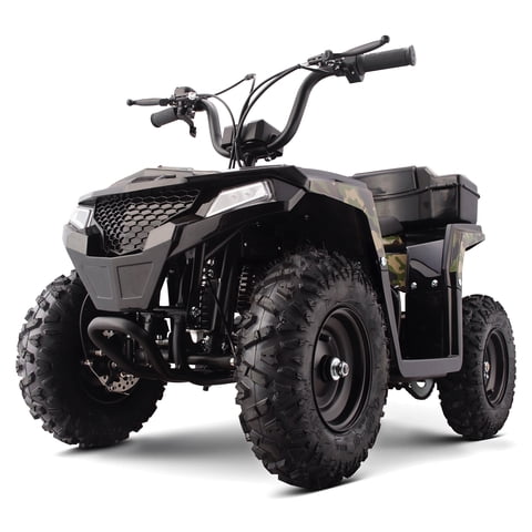 Aoemoe 40cc Teen Gas ATV, Gas Powered 4 Wheeler for Teens 13+, 4-Stroke Beginner ATV, Up to 15 MPH, Adjustable Speed, Safety Switches, Front & Rear Brakes - Green Camo