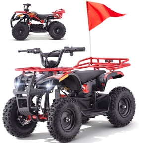 Aoemoe 500W 36V Battery-Powered Ride-On Off-Road 4-Wheeler – 15 Mile Range, Red