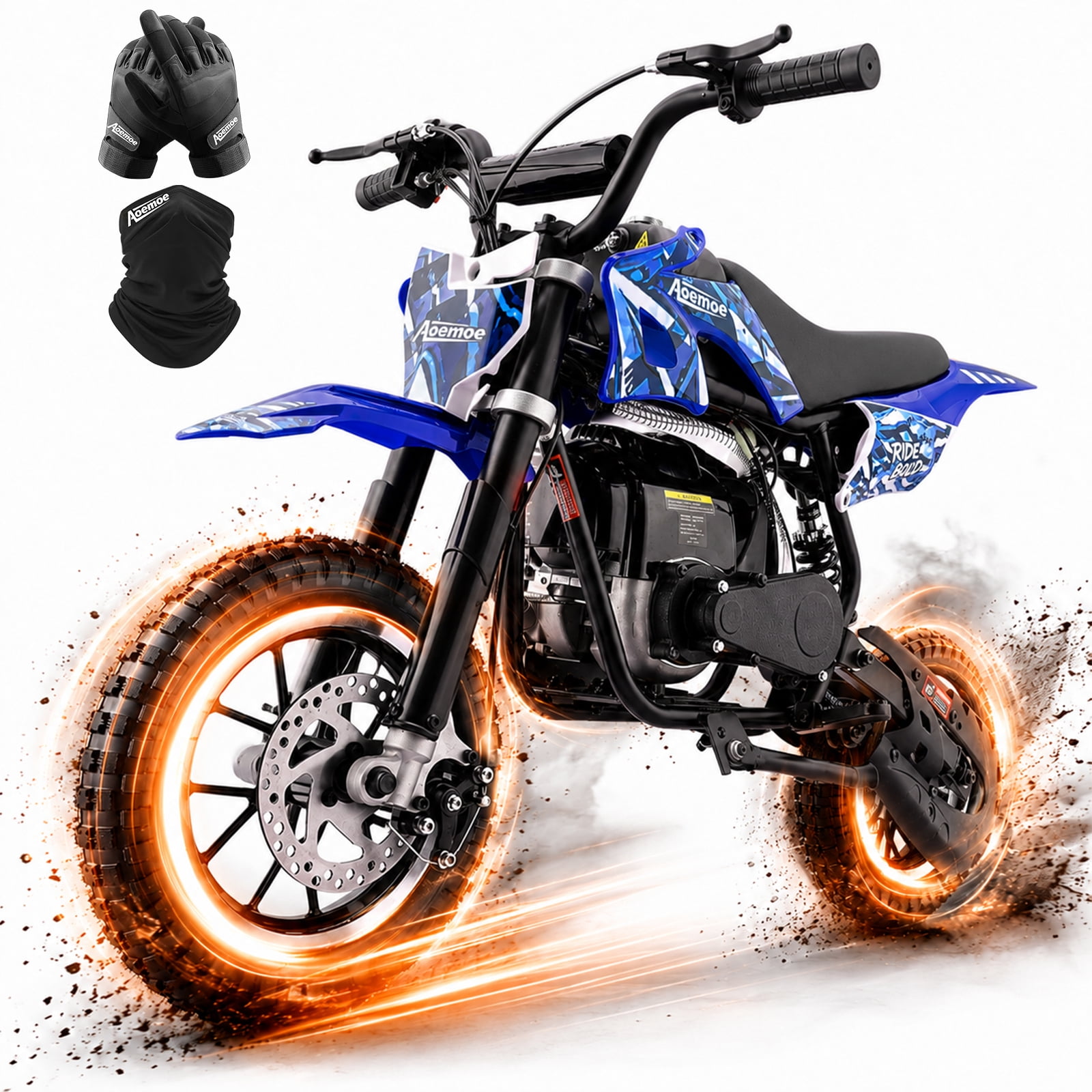 Aoemoe 49cc Kids Dirt Bike, Gasoline Powered 2-Stroke Mini