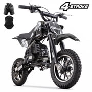Aoemoe Kids Dirt Bike, Perfect Starter Gas Dirt Bike for adventure,Sturdy 40cc dirt bike for Beginner 45&times;24&times;16in,4-Stroke,BLACK