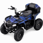 Aoemoe 40cc 4-Stroke Youth Ride-On for Ages 13+, Fuel Powered Pull Start with Front & Rear Disc Brakes, Adjustable Top Speed Up to 15 MPH, Safety Flag & Parental Speed Control, Blue