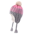thumbnail image 1 of Aofany 1-5 Years Girls Boys Kids Winter Warm Beanie Hat Knit Thick Ski Cap with Faux Fur Pompom Cute Toddler Warm Knitted Head Cap, 1 of 3
