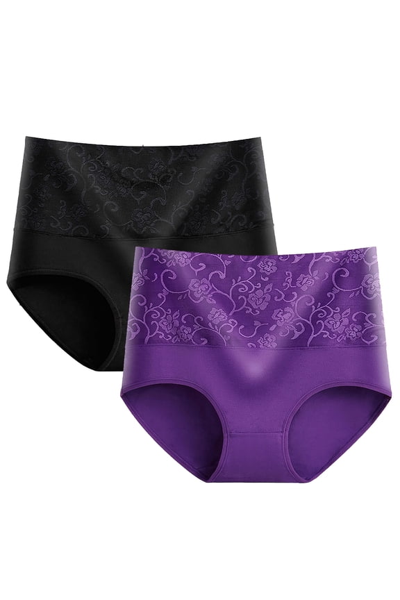 2 Pack Women's Brief Womens Underwear Cotton Underwear Full Soft Stretch Breathable Ladies Panties For Women