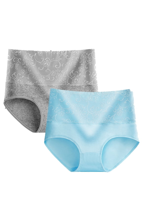 2 Pack Women's Brief Womens Underwear Cotton Underwear Full Soft Stretch Breathable Ladies Panties For Women