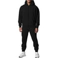 thumbnail image 1 of Aofany 2 Piece Mens Sweatsuits Long Sleeve Hooded Tracksuits Winter Full Zip Up Hoodies Coats Solid Elastic Waist Pants Match Outfit Sets, 1 of 8