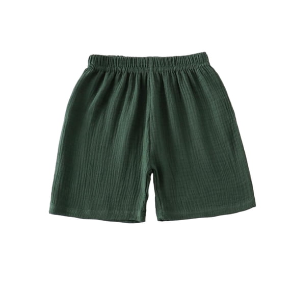 Aofany 2026 Shorts For Toddler Boys Girls Solid Color Cotton Linen Casual Short Pants With Pockets Athletic Bottoms Size 0-6 Years