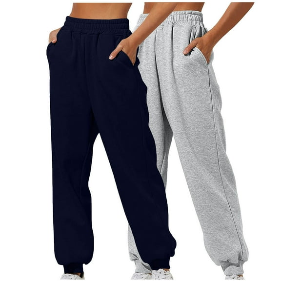 Aofany 2PC Women's Long Pants Fall Summer Women Sports Pants Trousers Jogging Sweatpants Jogger Pants