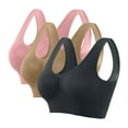 thumbnail image 1 of Aofany 3-Pack Women Plus Size Sports Bra Without Wire Free Push Up Bras Yoga Running Gym Underwears, 1 of 5