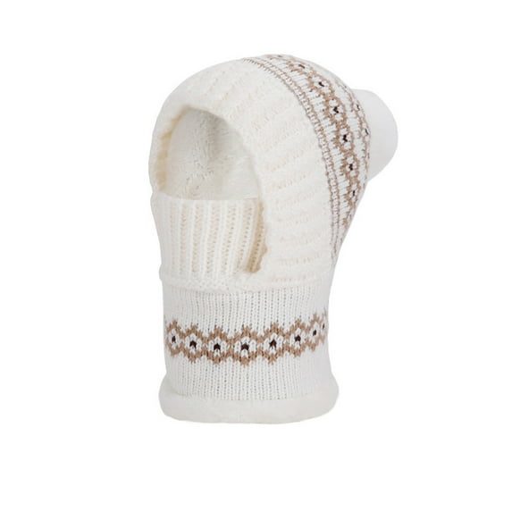 Aofany 3-in-1 Winter Beanie with Ear Flaps Neck Warmer & Face Mask - Cozy Fleece-Lined Knit Hat for Women Perfect for Outdoor Cycling