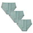 thumbnail image 1 of Aofany 3PC Women Seamless Everyday Panties Solid Color Soft Ventilate Elastic Underwear Panties, 1 of 8