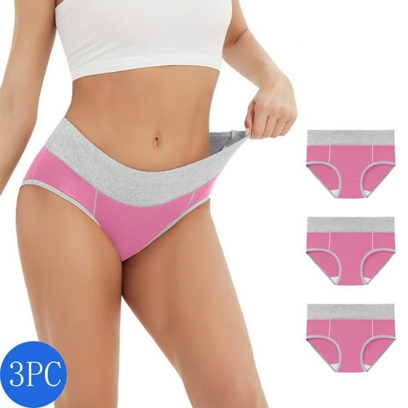 Aofany 3PC Women's Large Size Seamless Cotton Panties Hip Lifting Daily Briefs Underpants