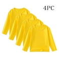 thumbnail image 1 of Aofany 4 Pack Boys Girls Cotton T-Shirts Toddler Basic Long Sleeve Tee Shirts Crewneck Tops for Kids, 1 of 7
