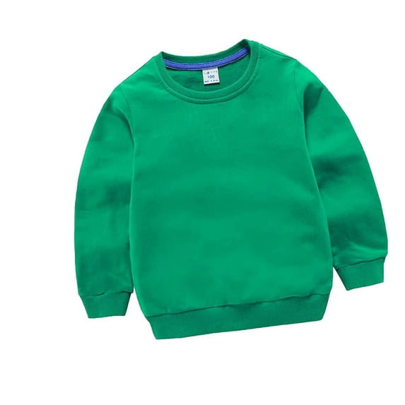 Aofany Autumn Winter Kids Boys Girls Casual Sweater Children Round Neck Solid Color Pullover Outerwear Hoodless Long Sleeve Tops